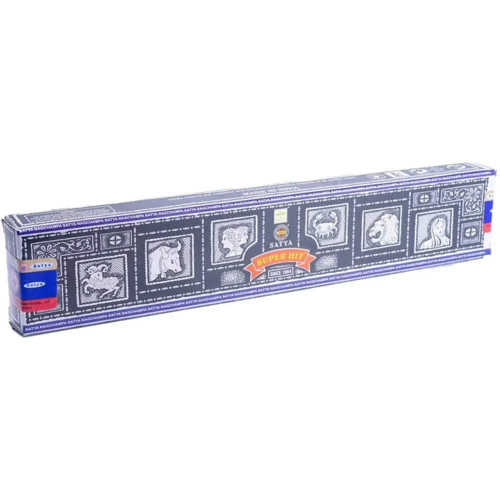 3 Packs Incense Sticks Satya Super Hit 15g each Nag Champa